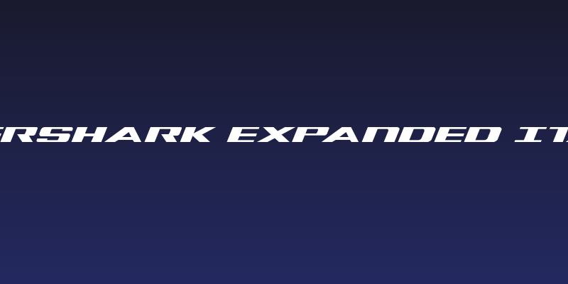 Tigershark Expanded Italic Social Header