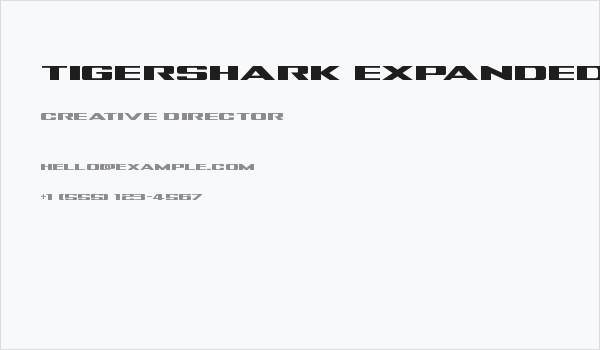 Tigershark Expanded Business Card