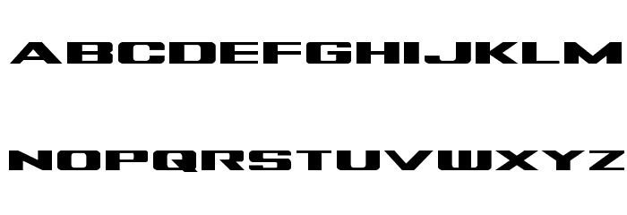 Tigershark Expanded Font LOWERCASE