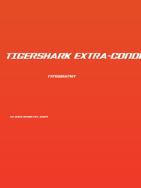 Tigershark Extra-Condensed Italic Poster