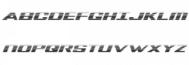 Tigershark Gradient Italic Шрифта ВЕРХНИЙ