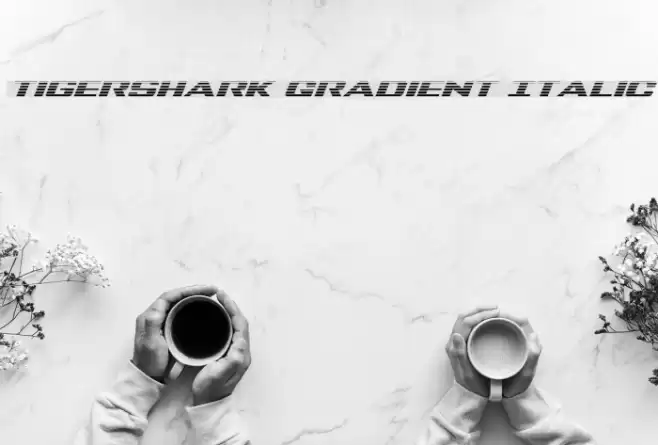Tigershark Gradient Italic Font examples