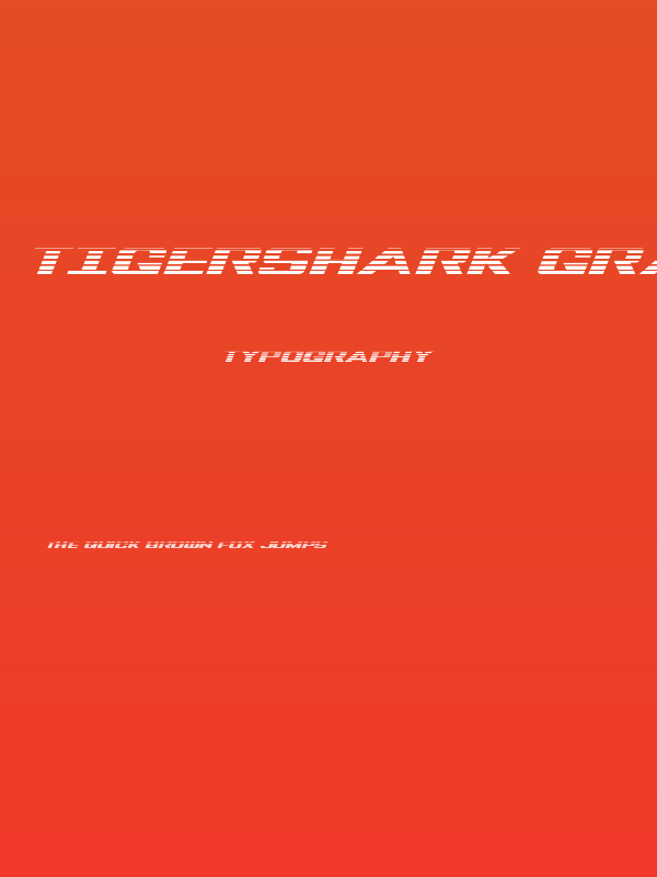 Tigershark Gradient Italic Poster
