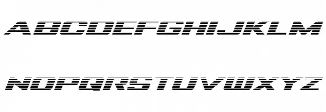 Tigershark Gradient Italic Caratteri MINUSCOLO