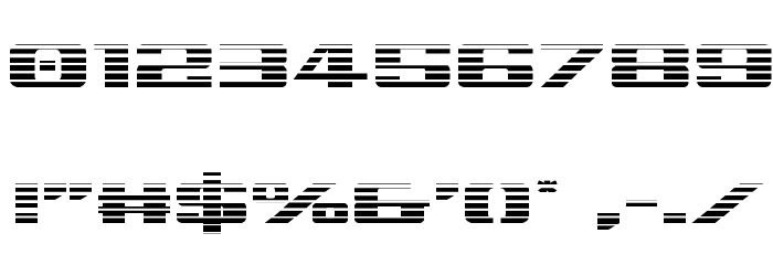 Tigershark Gradient Regular Font OTHER CHARS