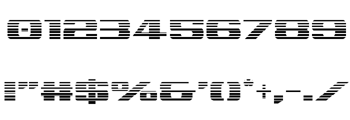 Tigershark Gradient Font OTHER CHARS
