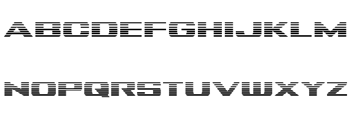 Tigershark Gradient Font LOWERCASE