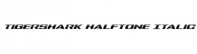 Tigershark Halftone Italic  Скачать бесплатные шрифты