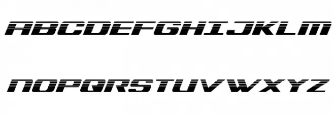 Tigershark Halftone Italic Caratteri MAIUSCOLE