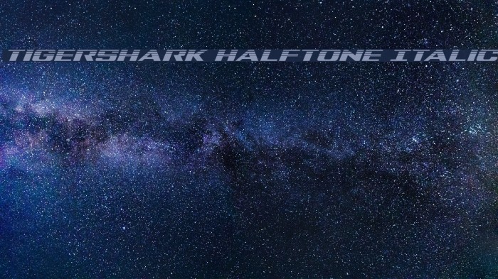 Tigershark Halftone Italic Font examples