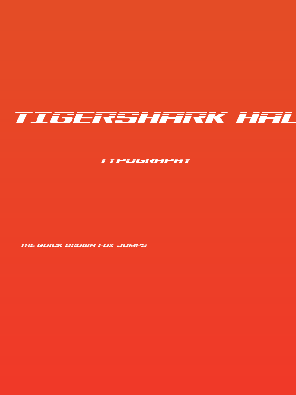 Tigershark Halftone Italic Poster