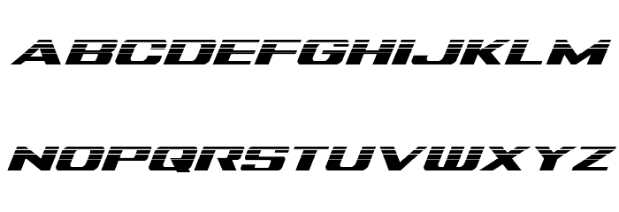 Tigershark Halftone Italic Font LOWERCASE