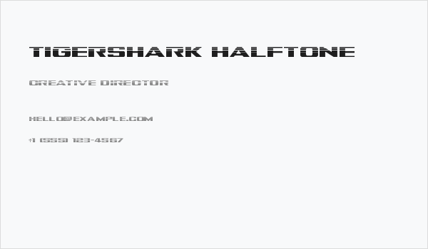 Tigershark Halftone Business Card