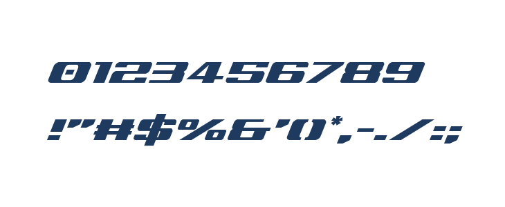 Tigershark Italic Other Characters