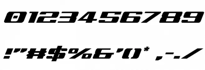 Tigershark Italic Font OTHER CHARS