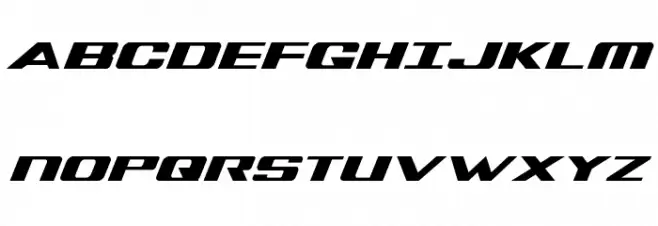 Tigershark Italic फ़ॉन्ट अपरकेस