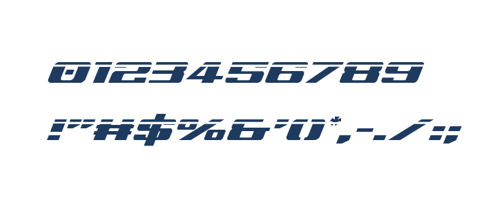 Tigershark Laser Italic Other Characters