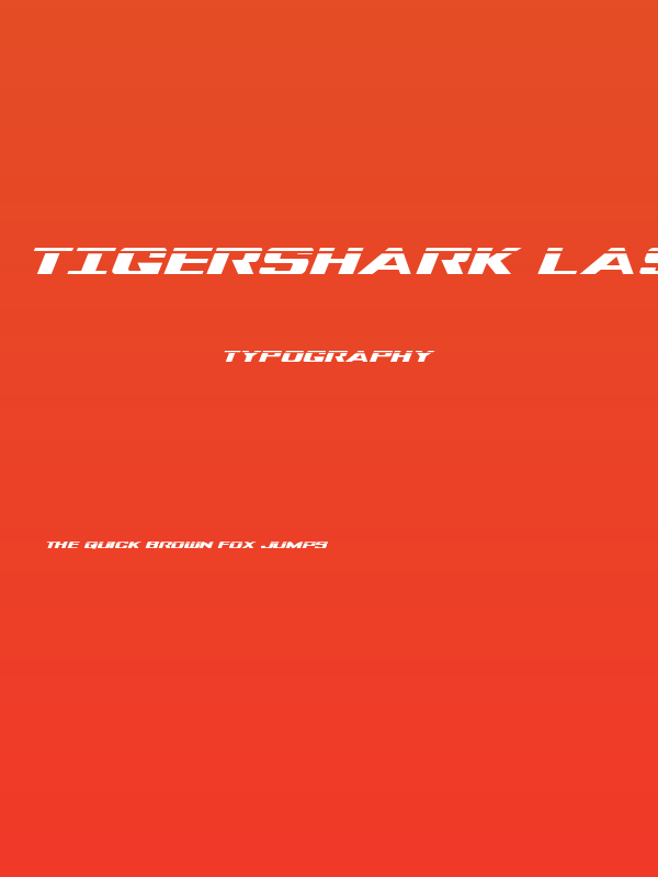 Tigershark Laser Italic Poster