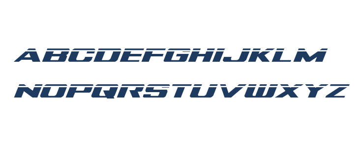 Tigershark Laser Italic Lowercase