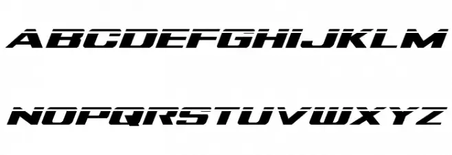 Tigershark Laser Italic خط أحرف صغيرة