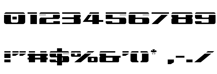 Tigershark Laser Regular Font OTHER CHARS