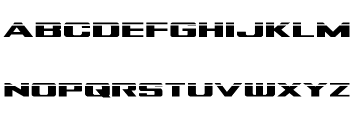 Tigershark Laser Regular Font LOWERCASE