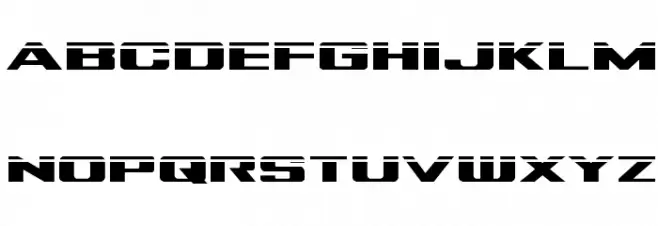 Tigershark Laser Regular Font LOWERCASE