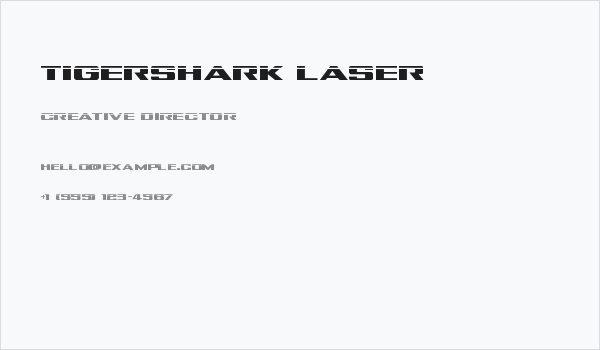 Tigershark Laser Business Card