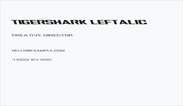 Tigershark Leftalic Business Card