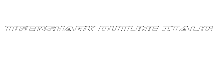 Tigershark Outline Italic Fonte