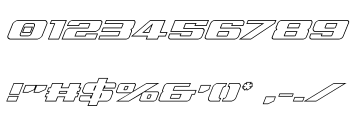 Tigershark Outline Italic Fonte OUTROS PERSONAGENS