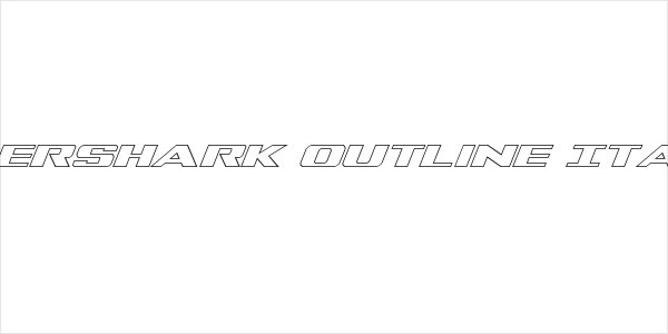 Tigershark Outline Italic Logo