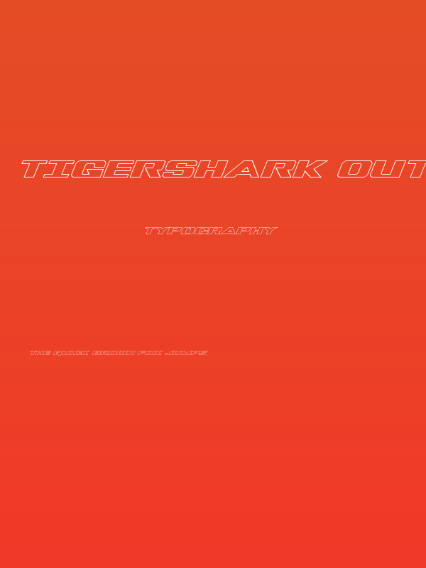 Tigershark Outline Italic Poster