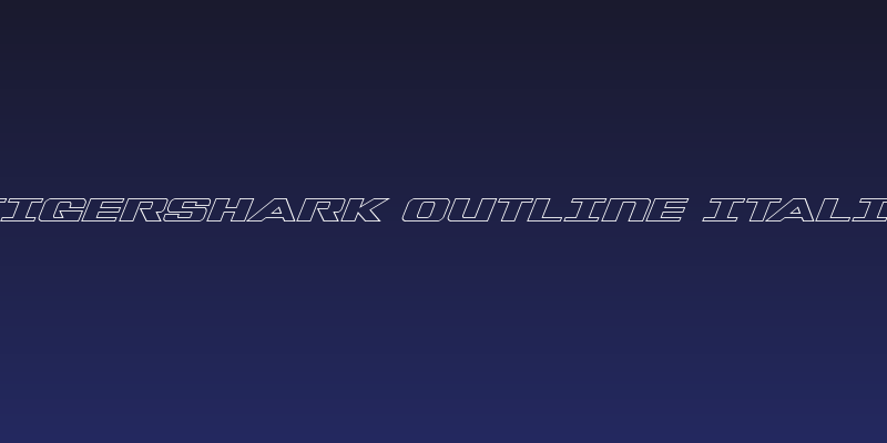 Tigershark Outline Italic Social Header