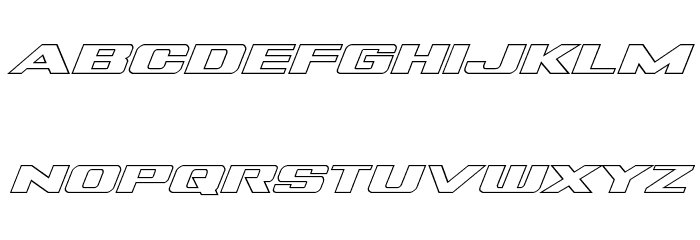 Tigershark Outline Italic Fonte MINÚSCULAS