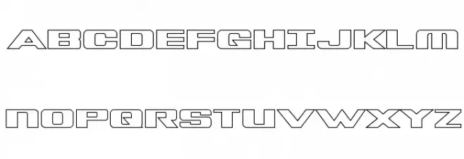 Tigershark Outline Regular 字体 大写