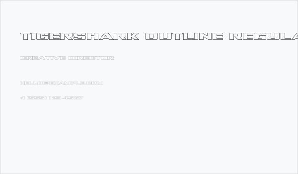 Tigershark Outline Regular Business Card