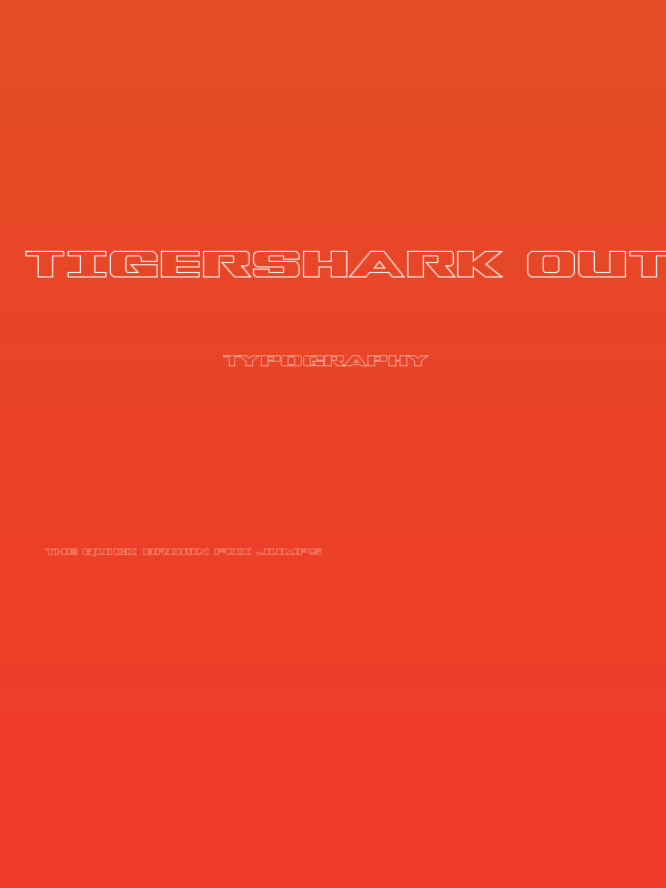 Tigershark Outline Regular Poster