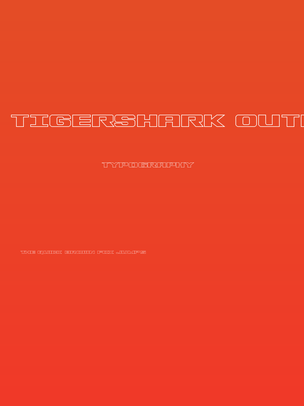 Tigershark Outline Poster