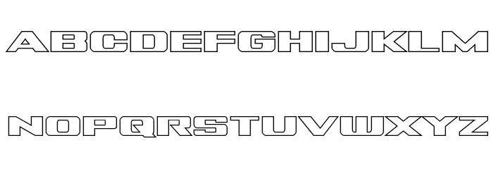 Tigershark Outline Font LOWERCASE