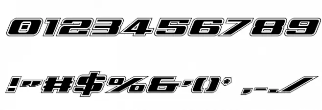 Tigershark Pro Italic Font OTHER CHARS