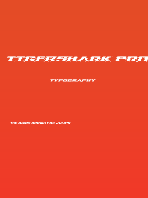 Tigershark Pro Italic Poster