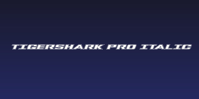 Tigershark Pro Italic Social Header