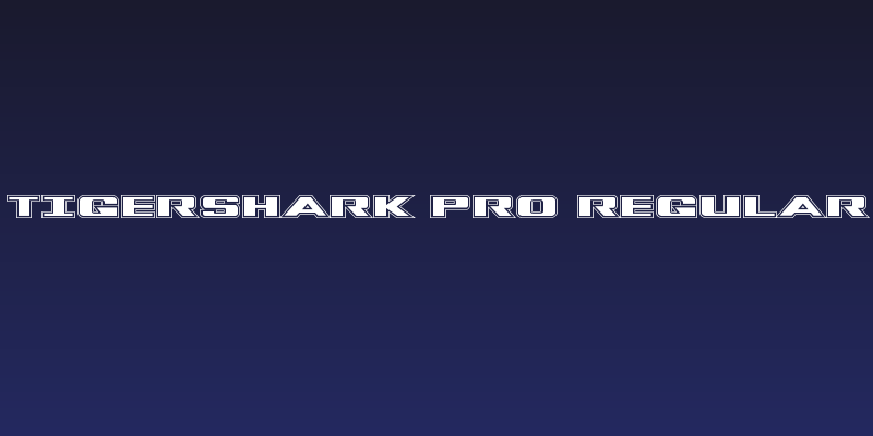 Tigershark Pro Regular Social Header