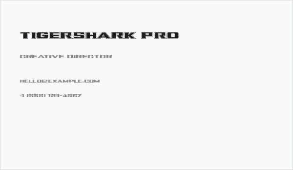 Tigershark Pro Business Card