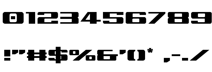 Tigershark Regular Font OTHER CHARS