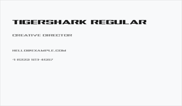 Tigershark Regular Business Card