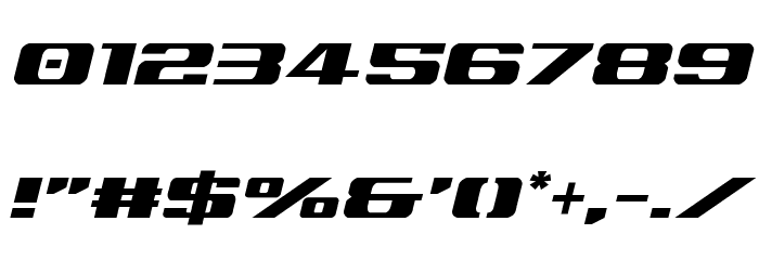 Tigershark Semi-Italic Font OTHER CHARS