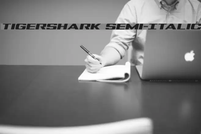 Tigershark Semi-Italic Font examples