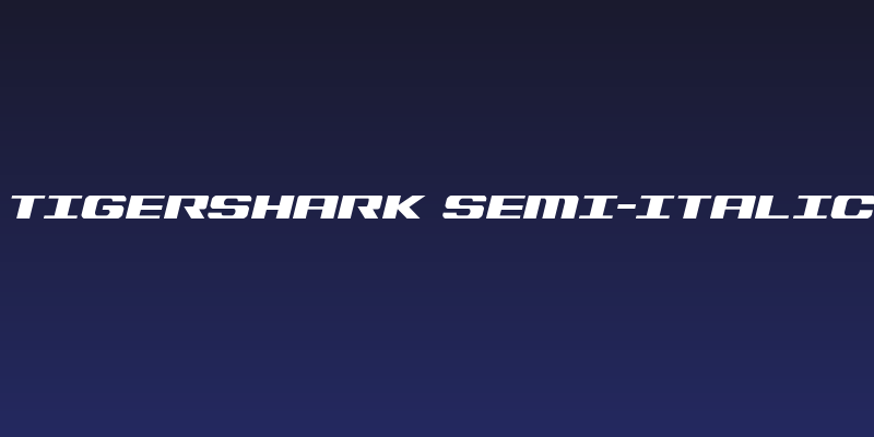 Tigershark Semi-Italic Social Header
